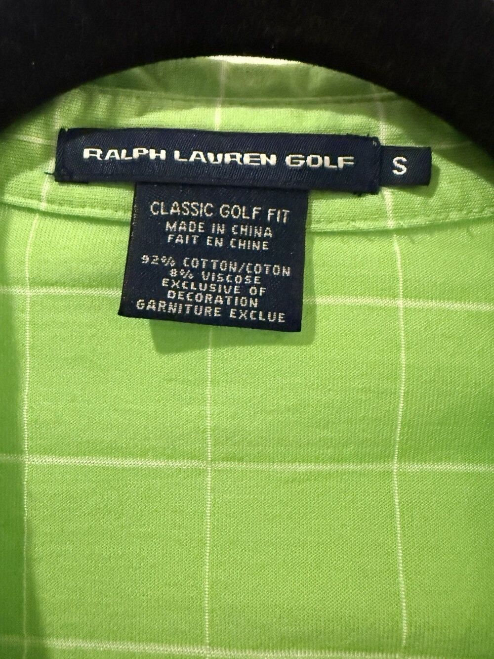 Ralph Lauren Golf Woman' Classic Fit Green White Plaid Polo Shirt S Short Sleeve - Picture 2 of 8